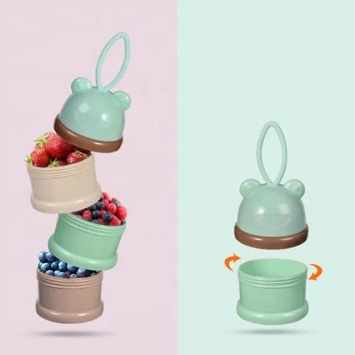 3 Layers Baby Milk Box Portable Milk Food Storage Multicolor