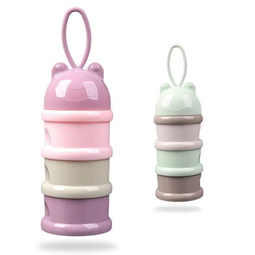 3 Layers Baby Milk Box Portable Milk Food Storage Multicolor