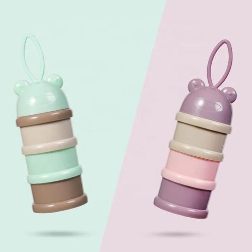 3 Layers Baby Milk Box Portable Milk Food Storage Multicolor
