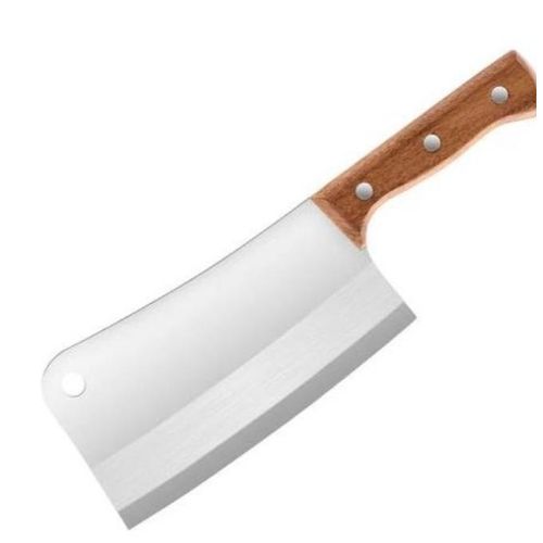Wooden Handle Meat  Cleaver _silver