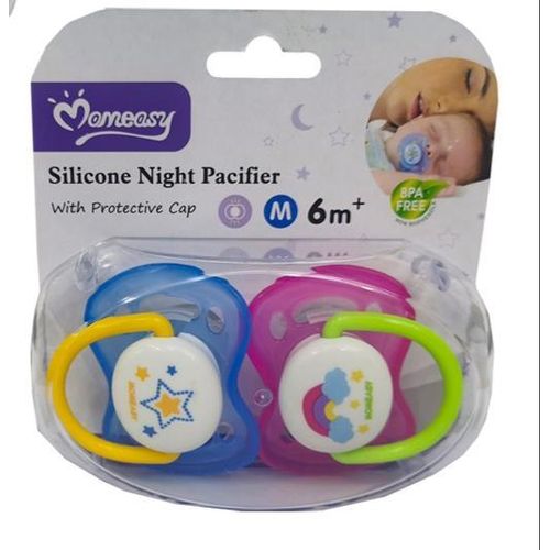 Momeasy Baby Pacifiers (2 Pieces)-Yellow,Green