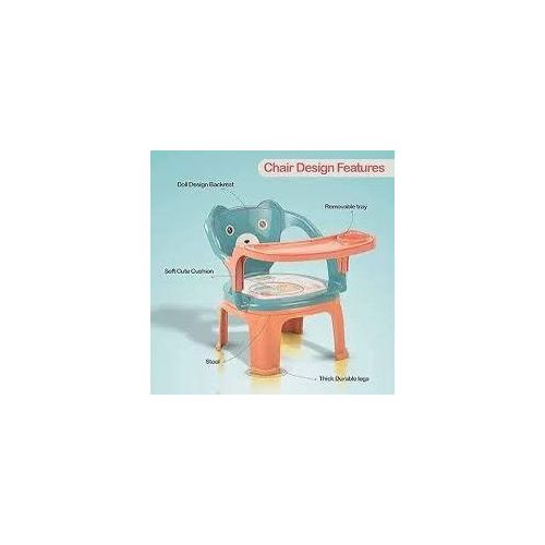 Baby Feeding Super Seat Chair Orange Green