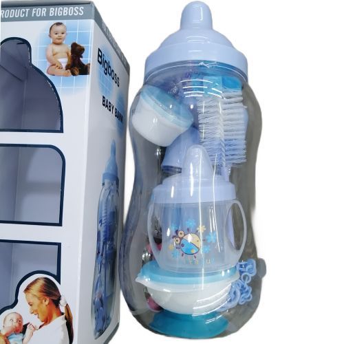 Big Boss 13-in-1 Milk Baby Feeding Bottle Gift Set -Blue.