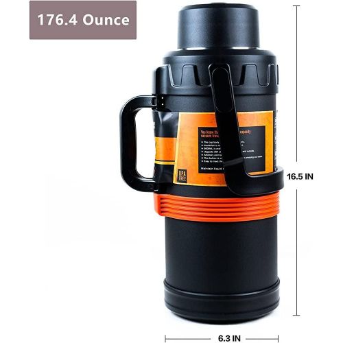 3 L Large Thermos Bottle Stainless Steel Double Walls Vacuum Insulated Tea Flask Great for Outdoors,Sports,Camping,Travel -Multicolor.