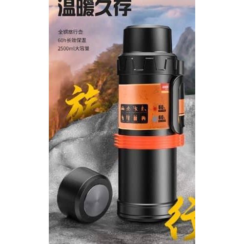 4 L Large Thermos Bottle Stainless Steel Double Walls Vacuum Insulated Tea Flask Great for Outdoors,Sports,Camping,Travel -Multicolor.