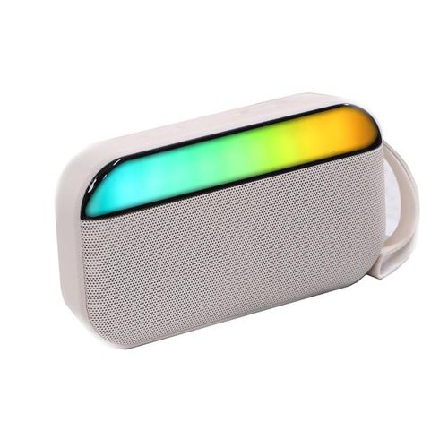 5w 5.0 Portable Speaker Quad Drivers Deep Bass Rgb Lighting Tws Pairing 800mah Hands-Free Call Outdoors Wireless Speaker