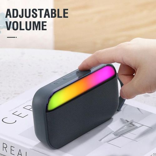 5w 5.0 Portable Speaker Quad Drivers Deep Bass Rgb Lighting Tws Pairing 800mah Hands-Free Call Outdoors Wireless Speaker