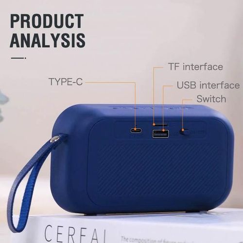 5w 5.0 Portable Speaker Quad Drivers Deep Bass Rgb Lighting Tws Pairing 800mah Hands-Free Call Outdoors Wireless Speaker