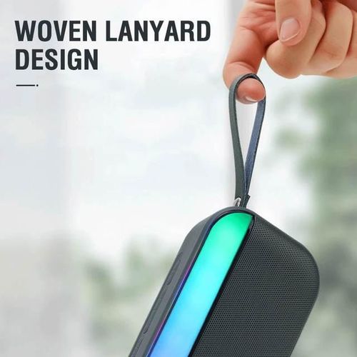5w 5.0 Portable Speaker Quad Drivers Deep Bass Rgb Lighting Tws Pairing 800mah Hands-Free Call Outdoors Wireless Speaker