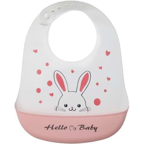 Waterproof Baby Silicone Bib-White