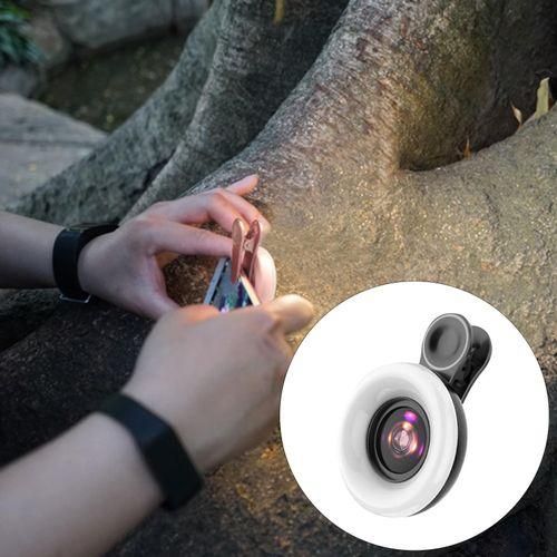 Universal Mobile Phone Fill Light 15X Lens Black