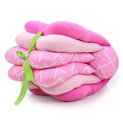 Breastfeeding Pillow Maternity Nursing Adjustable Height Soft for 0-12 Months Newborn - Pink