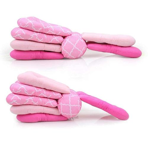 Breastfeeding Pillow Maternity Nursing Adjustable Height Soft for 0-12 Months Newborn - Pink