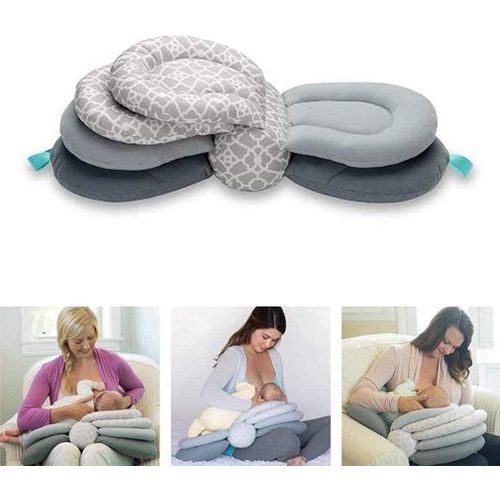 Breastfeeding Pillow Maternity Nursing Adjustable Height Soft for 0-12 Months Newborn - Pink