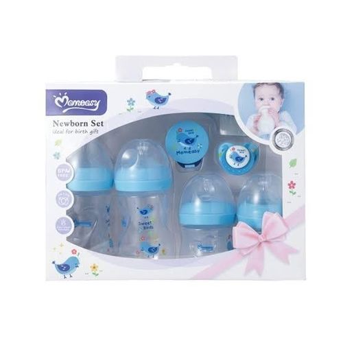 Momeasy New Born Baby Bottle Set-Blue