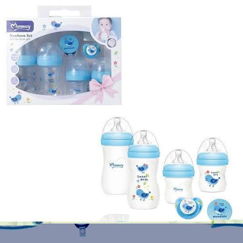 Momeasy New Born Baby Bottle Set-Blue