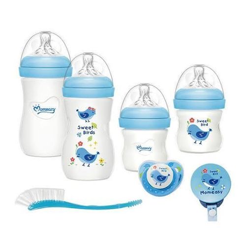 Momeasy New Born Baby Bottle Set-Blue