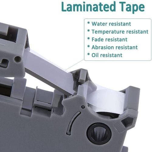 4 Pcs 12mm Label Ribbon for Brother 12mm Standard Compatible