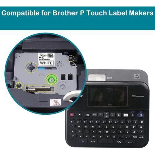 4 Pcs 12mm Label Ribbon for Brother 12mm Standard Compatible
