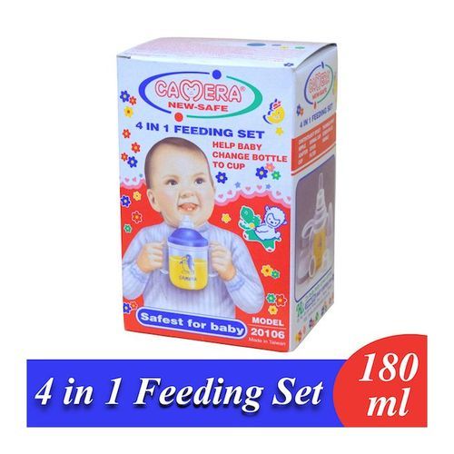 4 In 1 Camera New Safe Milk Baby Feeding Set(180ML) - Multi-colours.