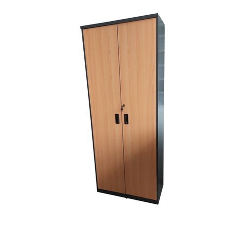 Wooden Office Bookshelf 2 Doors Closed- Cherry