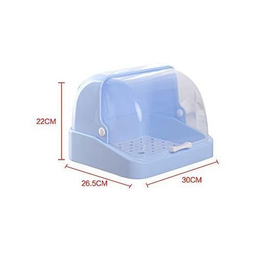 Baby Bottle Drying Rack Storage Box & Anti-dust Cover/ Blue.