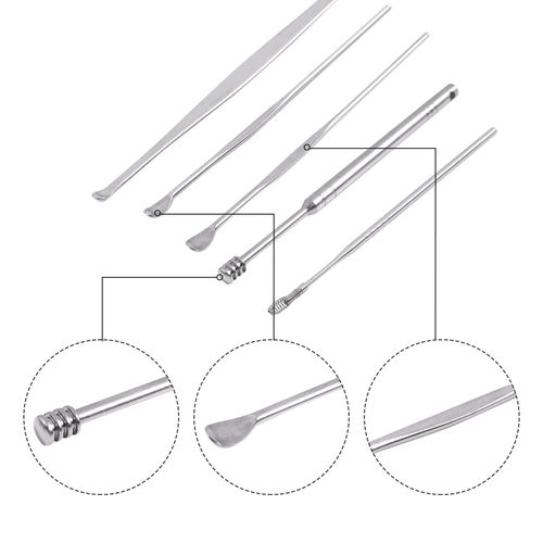 5 Pcs/Set Unisex Stainless Steel goodral Ear Pick Spoon Clean