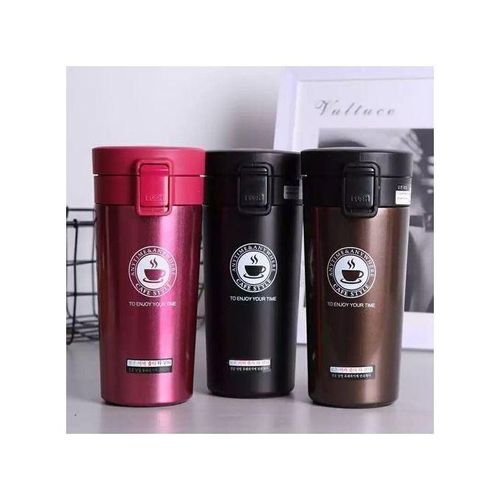 Thermos Cup Coffee Mug Home Office Travel -380ml Red