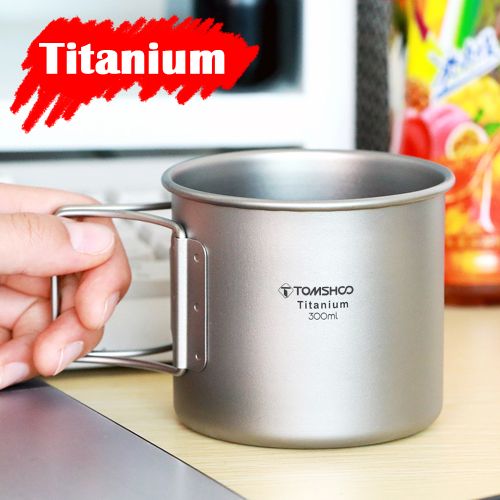 TOMSHOO Ultralight Titanium Cup Outdoor Portable 2PCS Cup