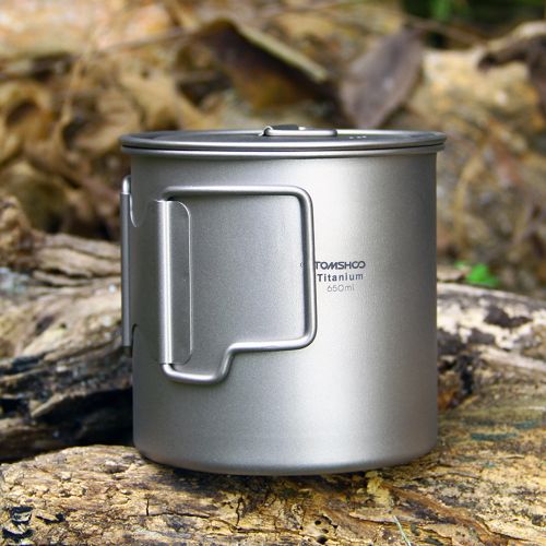 TOMSHOO Ultralight Titanium Cup Outdoor Portable 2PCS Cup