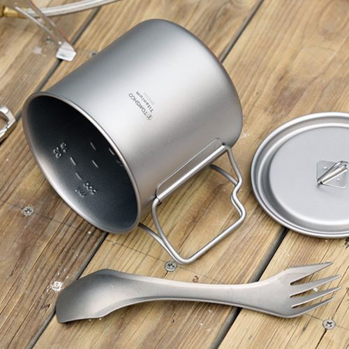 TOMSHOO Ultralight Titanium Cup Outdoor Portable 2PCS Cup