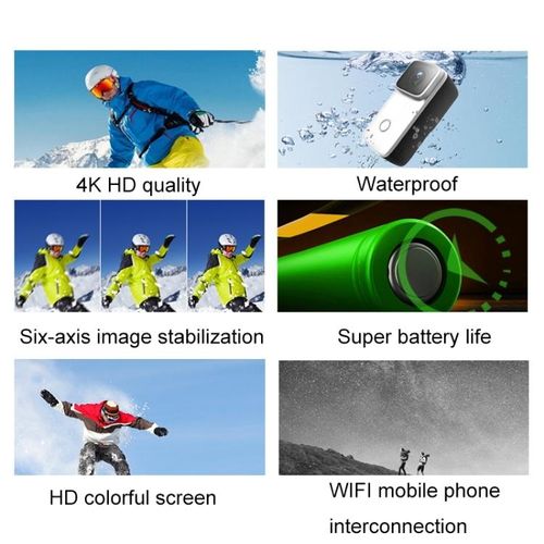 Thumb Action Camera 4K HD Anti-shake WiFi Camera (Black)