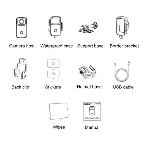 Thumb Action Camera 4K HD Anti-shake WiFi Camera (Black)