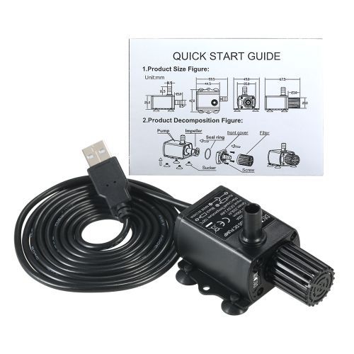 USB DC5V 2.4W Ultra-quiet Mini Brushless Water Pump