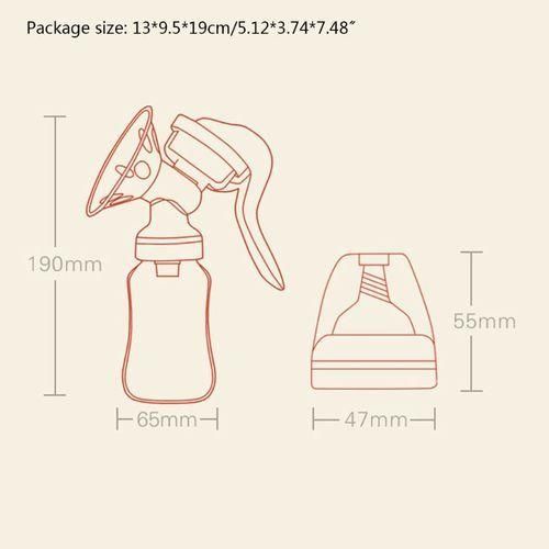 Manual Breast Pump Powerful Suction Cup Milk Extractor Feeding Bottle For Breastfeeding Pulls Nipple Milk Pump-White
