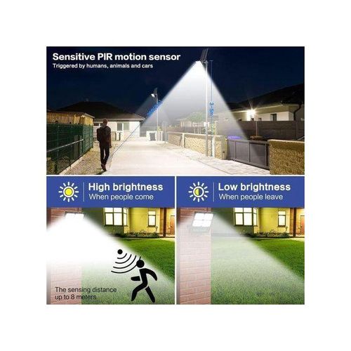 Solar Street Lights Outdoor, Dusk to Dawn Flood Lights with Remote Control, 6500K Daylight White IP65 Waterproof Solar Powered Spotlight for Yard, Garden, Street (2000, watts)