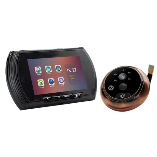 1 Pcs Smart Visual Doorbell Viewer Peephole 4.5 Inch Night Vision Motion Detection,Black NO5112