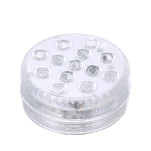 Submersible Pool Light with IR Remote Dimmable 13pcs RGBW LEDs Pond Fountain Lamp 16 Colors & 4 Lighting Modes Timer Function IP68 Waterproof Underwater Light 3 * AAA Battery(not included) Powered NO5116