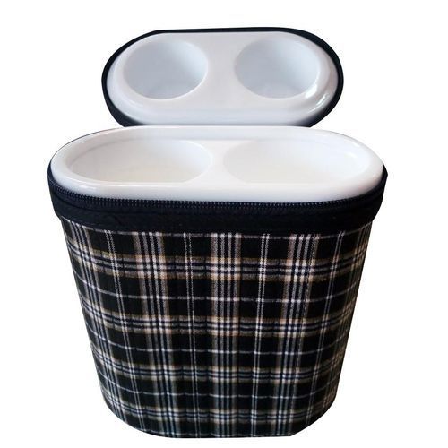 Baby & Mommy Checkered Double Baby Bottle Milk Warmer - Dark Blue