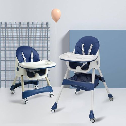 Adjustable Baby High Feeding Chair-Blue