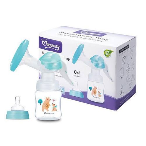 Momeasy Manual Breast Milk Pump-Blue