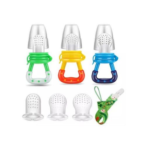 Baby Fresh Fruit Food Feeder Nibbler Pacifier Nipple Training Massaging Toy Teether- Multi-colour.