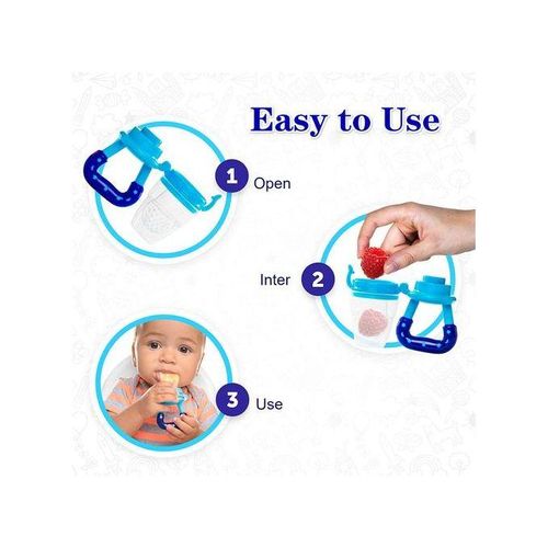 Baby Fresh Fruit Food Feeder Nibbler Pacifier Nipple Training Massaging Toy Teether- Multi-colour.