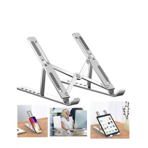 Anti-slip Portable Aluminium  Macbook Pro Laptop Stand  - Silver