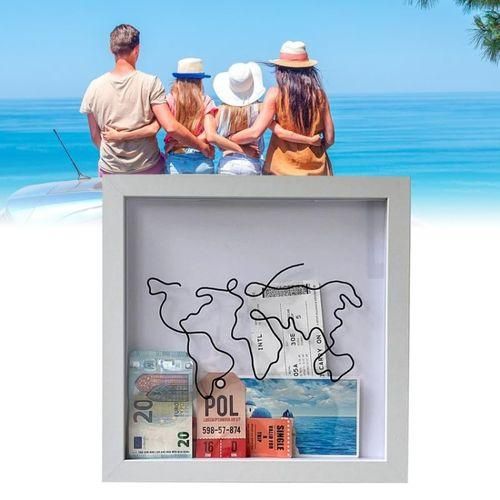 Travel Shadow Box Frame With Slot  15 X 15cm