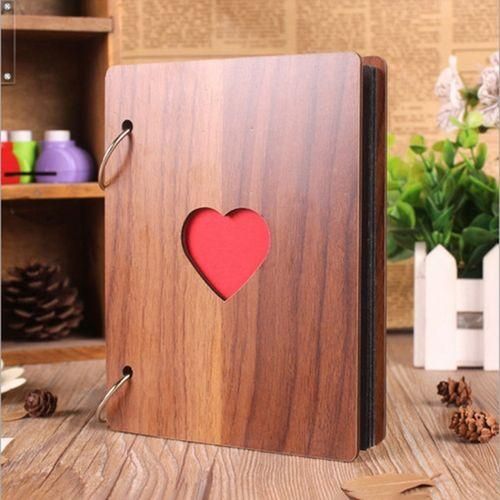 3 PCS 6 Inch 32 Pages Wooden Photo Album Baby Growth Memory Life Photo Record Book