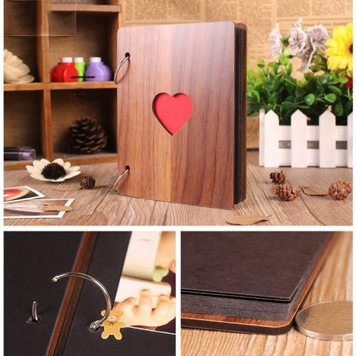3 PCS 6 Inch 32 Pages Wooden Photo Album Baby Growth Memory Life Photo Record Book