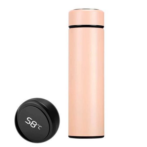350ml Display Temperature Measuring Vacuum Flask - Pink