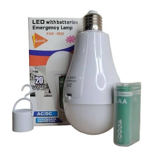 Kamisafe KM-5818N-Rechargeable LED Bulb - White