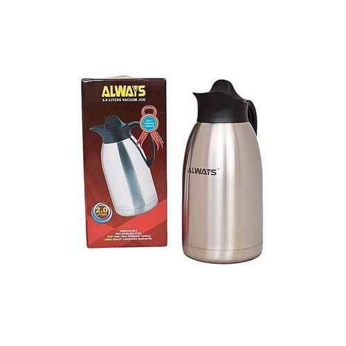 ZK Always 2.5 Ltrs Unbreakable Vacuum Flask-Stainless Steel Silver